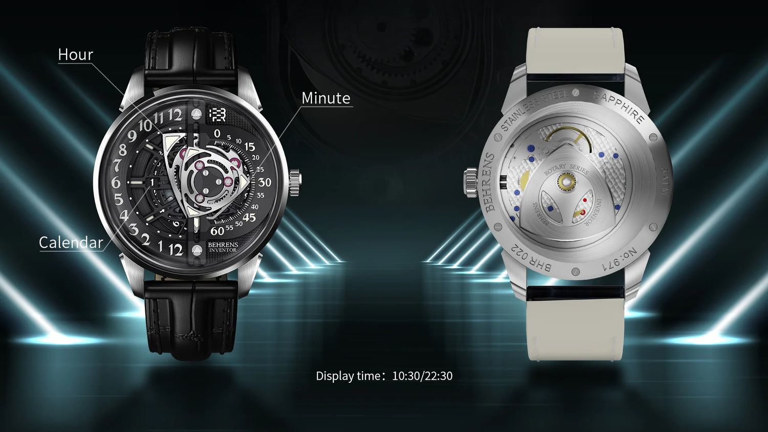 behrens rotary watch front_back display inventor luxury watches series