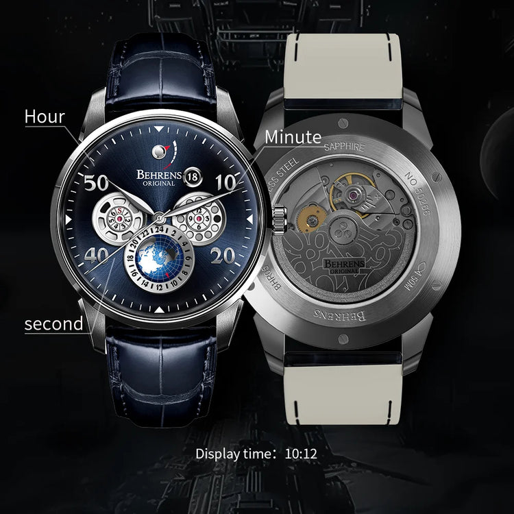 behrens star trek watch front back display