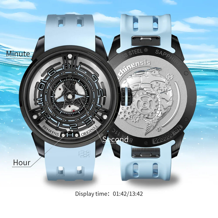 behrens original starship-II mechanical watches series watch front_back display