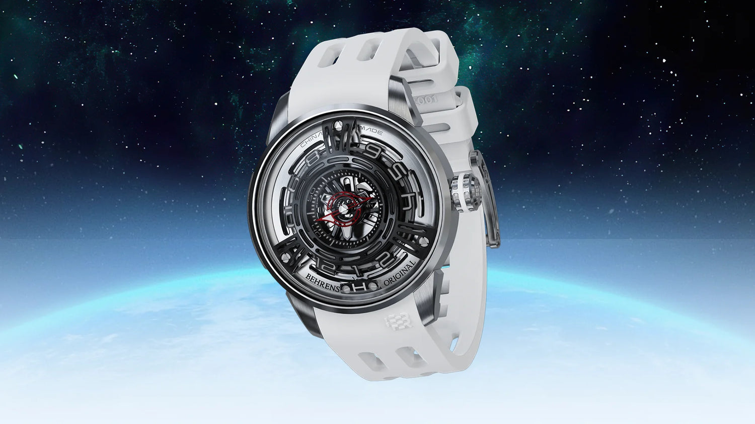 behrens original mechanical watches series starship-II x china rocket watch display