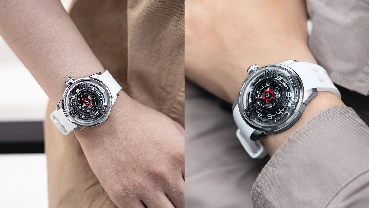 behrens original mechanical watches series starship-II x china rocket watch on wrist display
