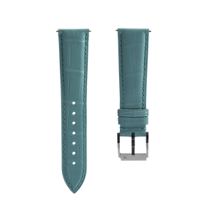 lake blue crocodile leather strap for behrens watches