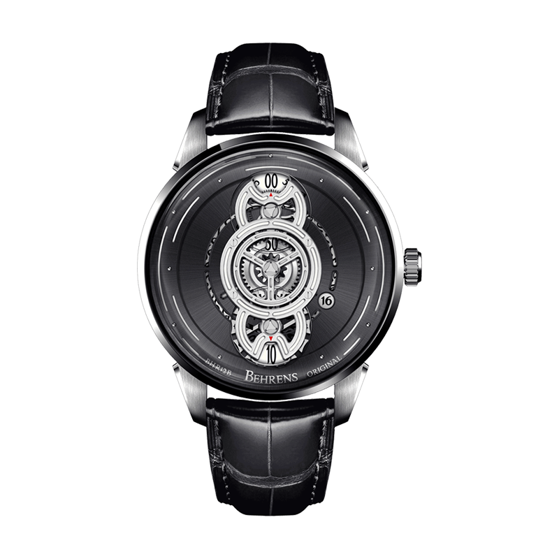 behrens-original-mechanical-watch-interstellar-travel-black-dial-with-leather-strap