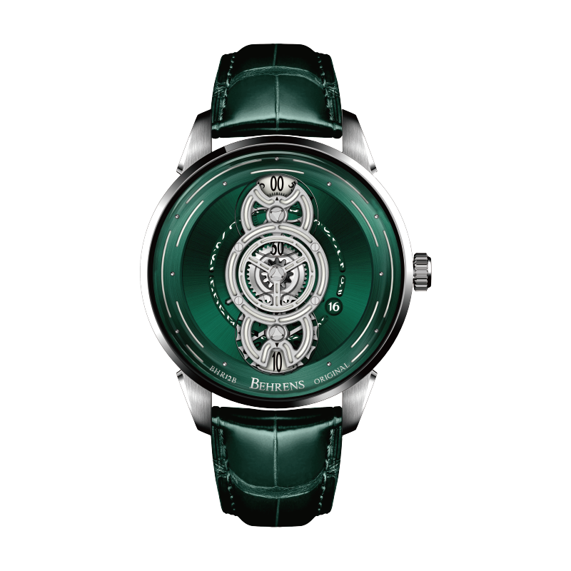 behrens-original-mechanical-watch-interstellar-travel-green-dial-green-leather-strap
