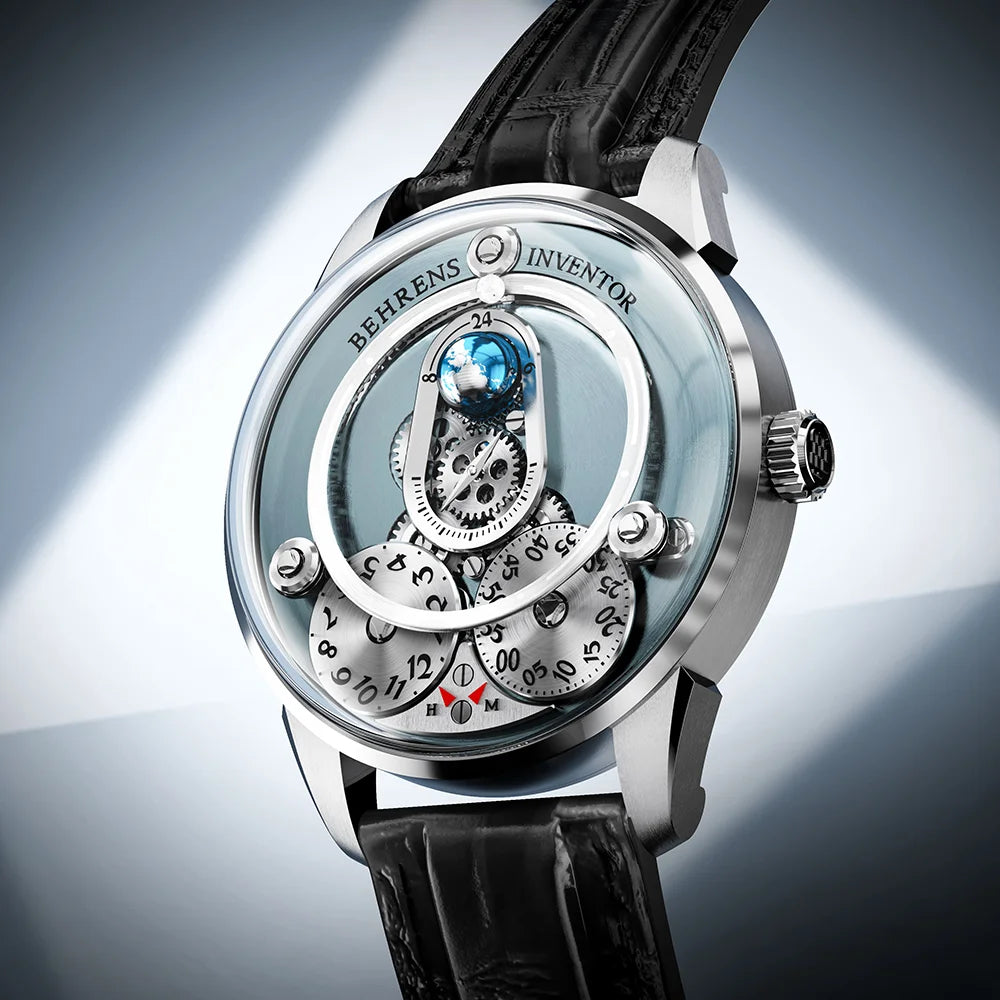 behrens inventor luxury watches series apolar watch display