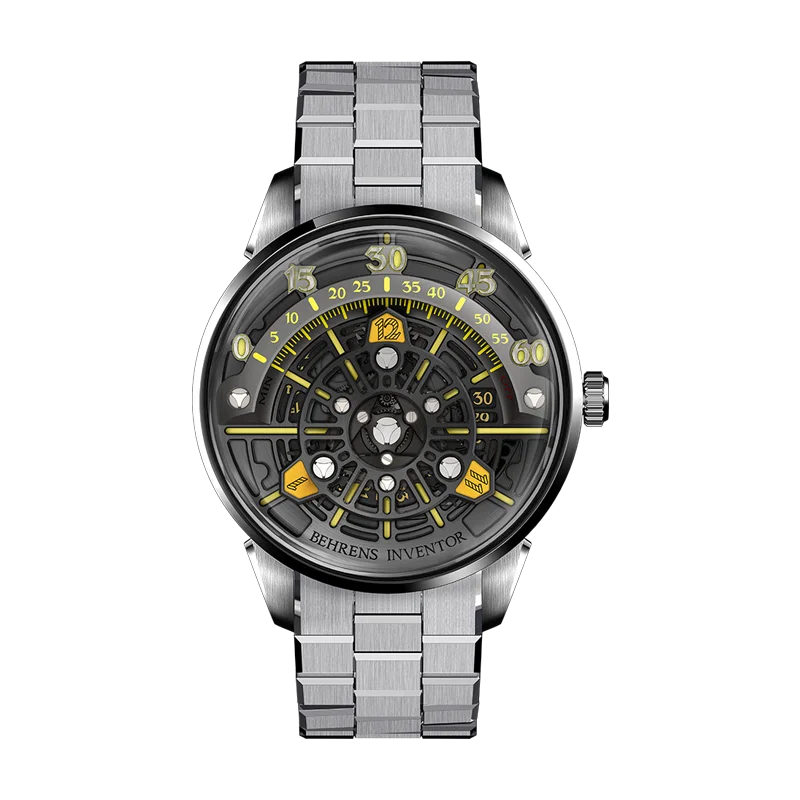 behrens-da-vinci-code-inventor-series-orange-luxury-watch-steel-strap