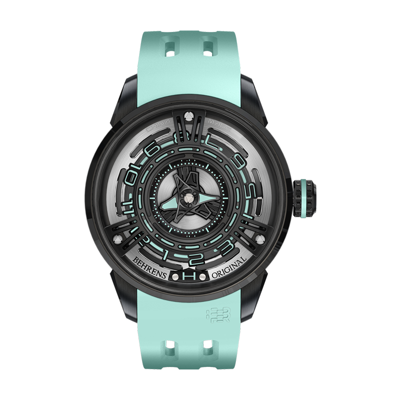 behrens_green_starship-II_original_series_mechanical_watch_fluoroelastomer_strap