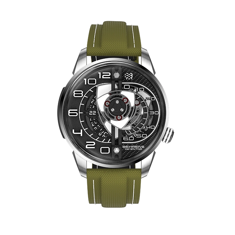 behrens_rotary_watch_2025_BHR022-2_green_cordura_strap_inventor_luxury_watches_series
