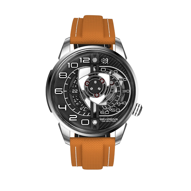 behrens_rotary_watch_2025_BHR022-2_orange_cordura_strap_inventor_luxury_watches_series