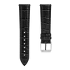 Crocodile Skin Leather Strap - Obsidian Black